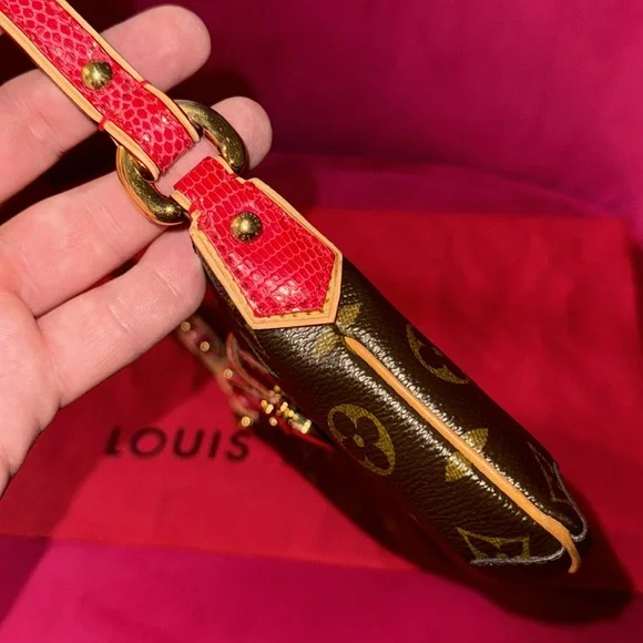 Louis Vuitton x Takashi Murakami Lizard Monogram Cerises Pochette cherry 🍒 bag - Picture 8 of 16